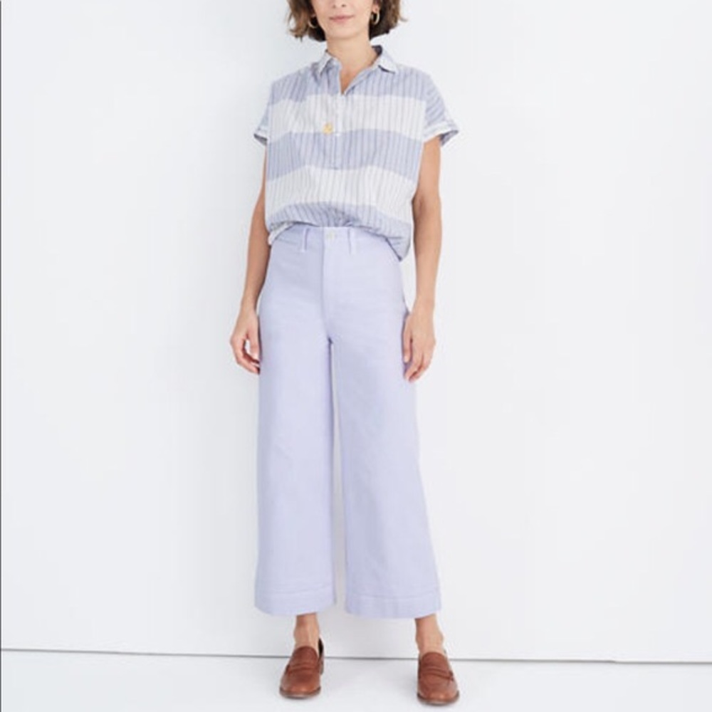 Madewell Emmett Wide Leg Pants in Lavendar